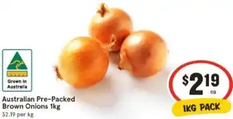 IGA Australian Pre-Packed Brown Onions 1kg offer