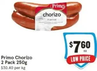 IGA Primo Chorizo 2 Pack 250g offer