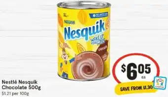 IGA Nestlé Nesquik Chocolate 500g offer