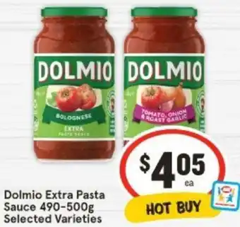 IGA Dolmio Extra Pasta Sauce 490-500g offer