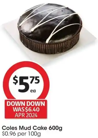 Coles Mud Cake 600g