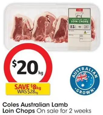 Coles Coles Australian Lamb Loin Chops offer