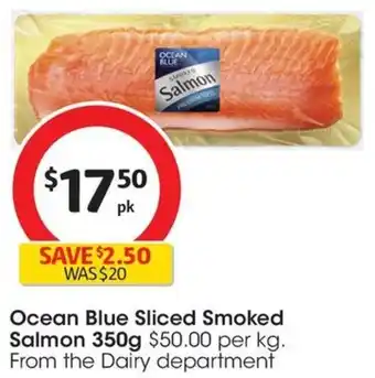 Coles Ocean Blue Sliced Smoked Salmon 350g offer