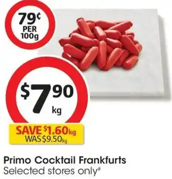 Coles Primo Cocktail Frankfurts offer