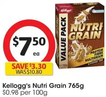 Coles Kellogg's Nutri Grain 765g offer