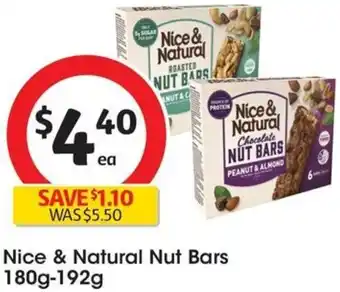 Coles Nice & Natural Nut Bars 180g-192g offer