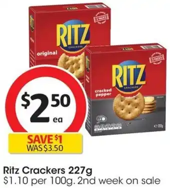 Coles Ritz Crackers 227g offer