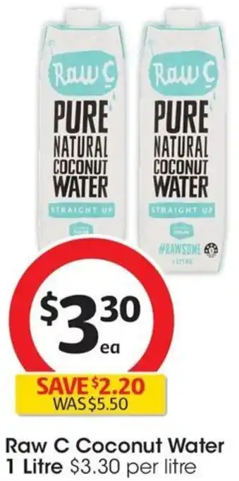 Coles Raw C Coconut Water 1 Litre offer