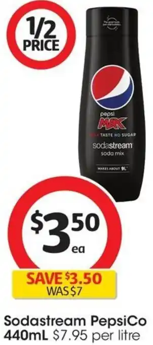 Coles Sodastream PepsiCo 440mL offer