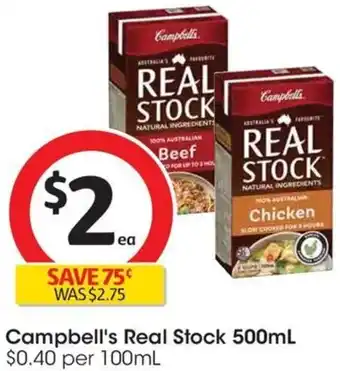 Coles Campbell's Real Stock 500mL offer