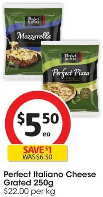 Coles Perfect Italiano Cheese Grated 250g offer