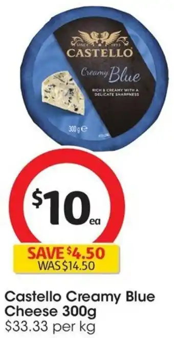 Coles Castello Creamy Blue Cheese 300g offer