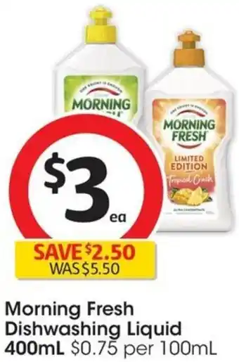 Coles Morning Fresh Dishwashing Liquid 400mL offer