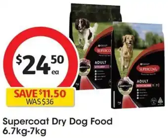 Coles Supercoat Dry Dog Food 6.7kg-7kg offer