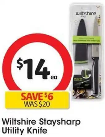 Coles Wiltshire Staysharp Utility Knife offer