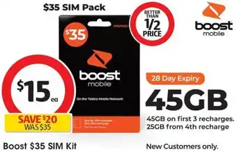Coles Boost $35 SIM Kit offer