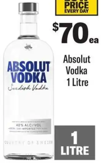 Coles Absolut Vodka 1 Litre offer