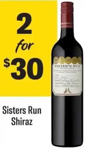Coles Sisters Run Shiraz offer
