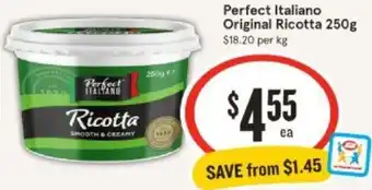 IGA Perfect Italiano Original Ricotta 250g offer