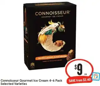 IGA Connoisseur Gourmet Ice Cream 4-6 Pack offer