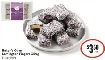 IGA Baker's Oven Lamington Fingers 350g offer