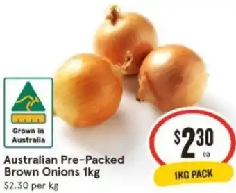 IGA Australian Pre-Packed 1 Brown Onions 1kg offer