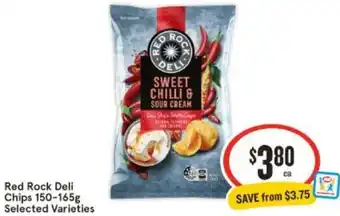 IGA Red Rock Deli Chips 150-165g offer