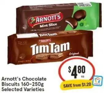 IGA Arnott's Chocolate Biscuits 160-250g offer