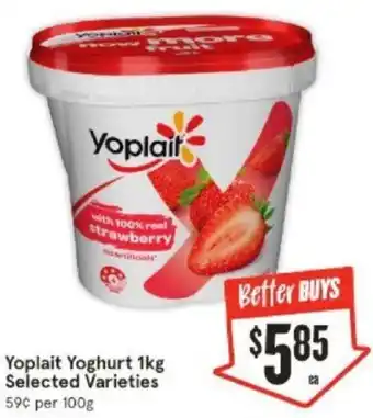 IGA Yoplait Yoghurt 1kg offer
