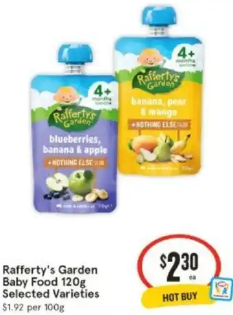 IGA Rafferty's Garden Baby Food 120g offer