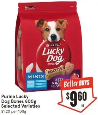 IGA Purina Lucky Dog Bones 800g offer