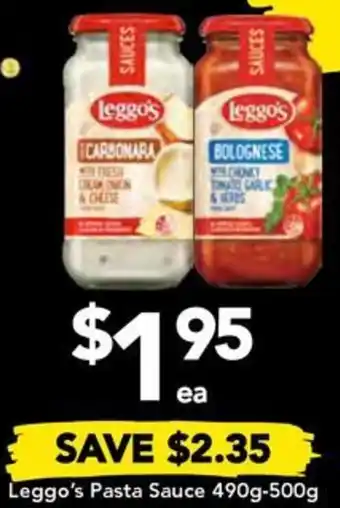 Drakes Leggo's Pasta Sauce 490g-500g offer