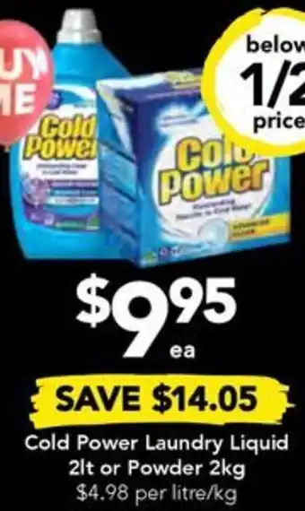 Drakes Cold Power Laundry Liquid 2lt or Powder 2kg offer