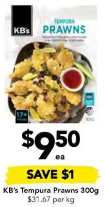 Drakes KB's Tempura Prawns 300g offer