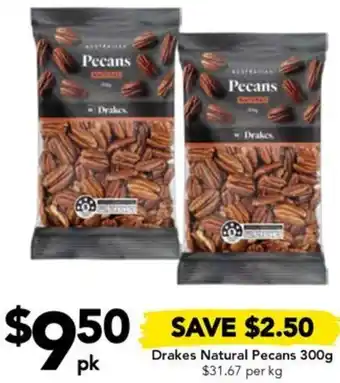 Drakes Drakes Natural Pecans 300g offer