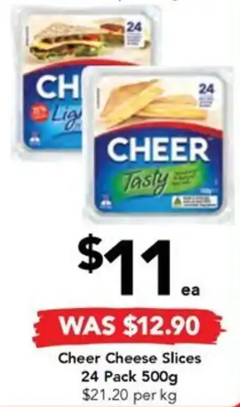 Drakes Cheer Cheese Slices 24 Pack 500g offer