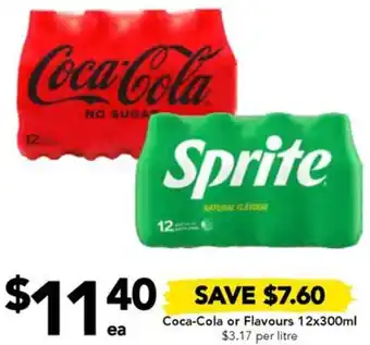 Drakes Coca-Cola or Flavours 12x300ml offer
