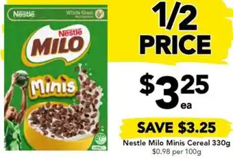 Drakes Nestle Milo Minis Cereal 330g offer