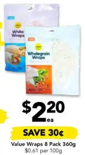 Drakes Value Wraps 8 Pack 360g offer