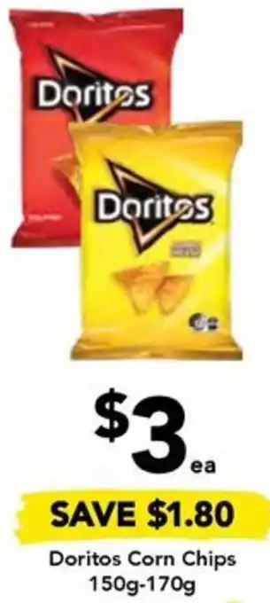 Drakes Doritos Corn Chips 150g-170g offer