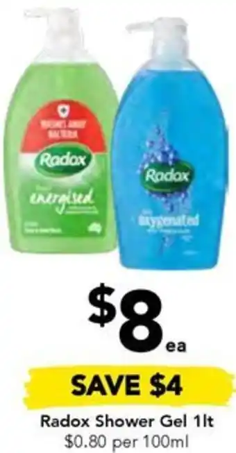 Radox Shower Gel 1lt