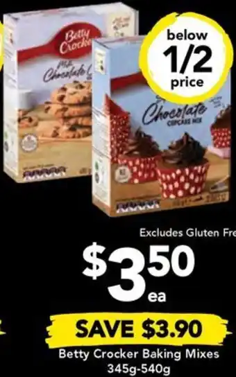 Drakes Betty Crocker Baking Mixes 345g-540g offer