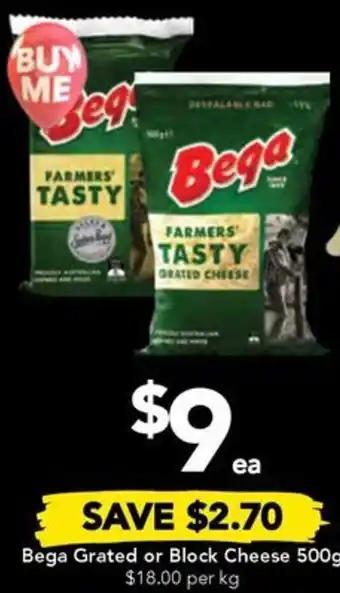 Drakes Bega Grated or Block Cheese 500g offer