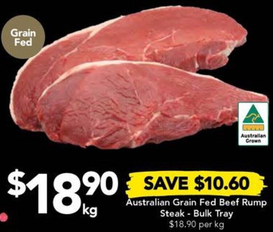 Australian Grain Fed Beef Rump Steak Bulk Tray Offer At Drakes