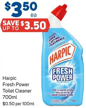 Foodland Harpic Fresh Power Toilet Cleaner 700ml offer