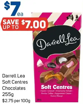 Foodland Darrell Lea Soft Centres Chocolates 255g offer