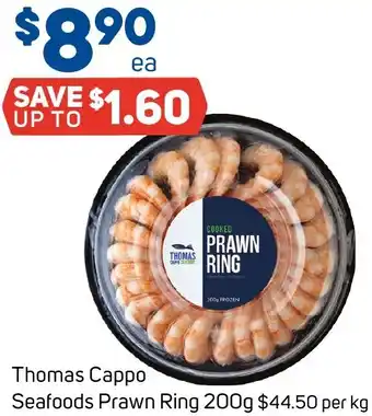 Foodland Thomas Cappo Seafoods Prawn Ring 200g offer