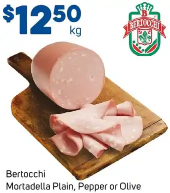 Foodland Bertocchi Mortadella Plain, Pepper or Olive offer