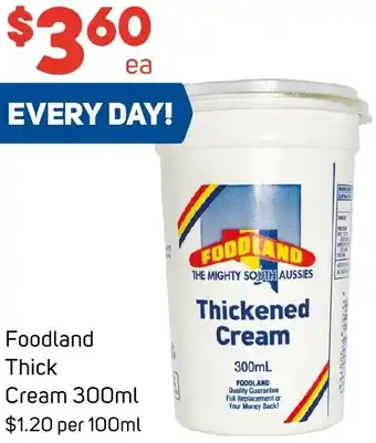 Foodland Foodland Thick Cream 300ml offer