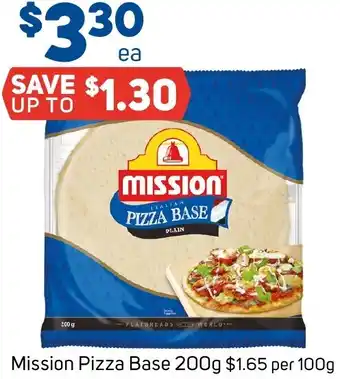 Foodland Mission Pizza Base 200g offer